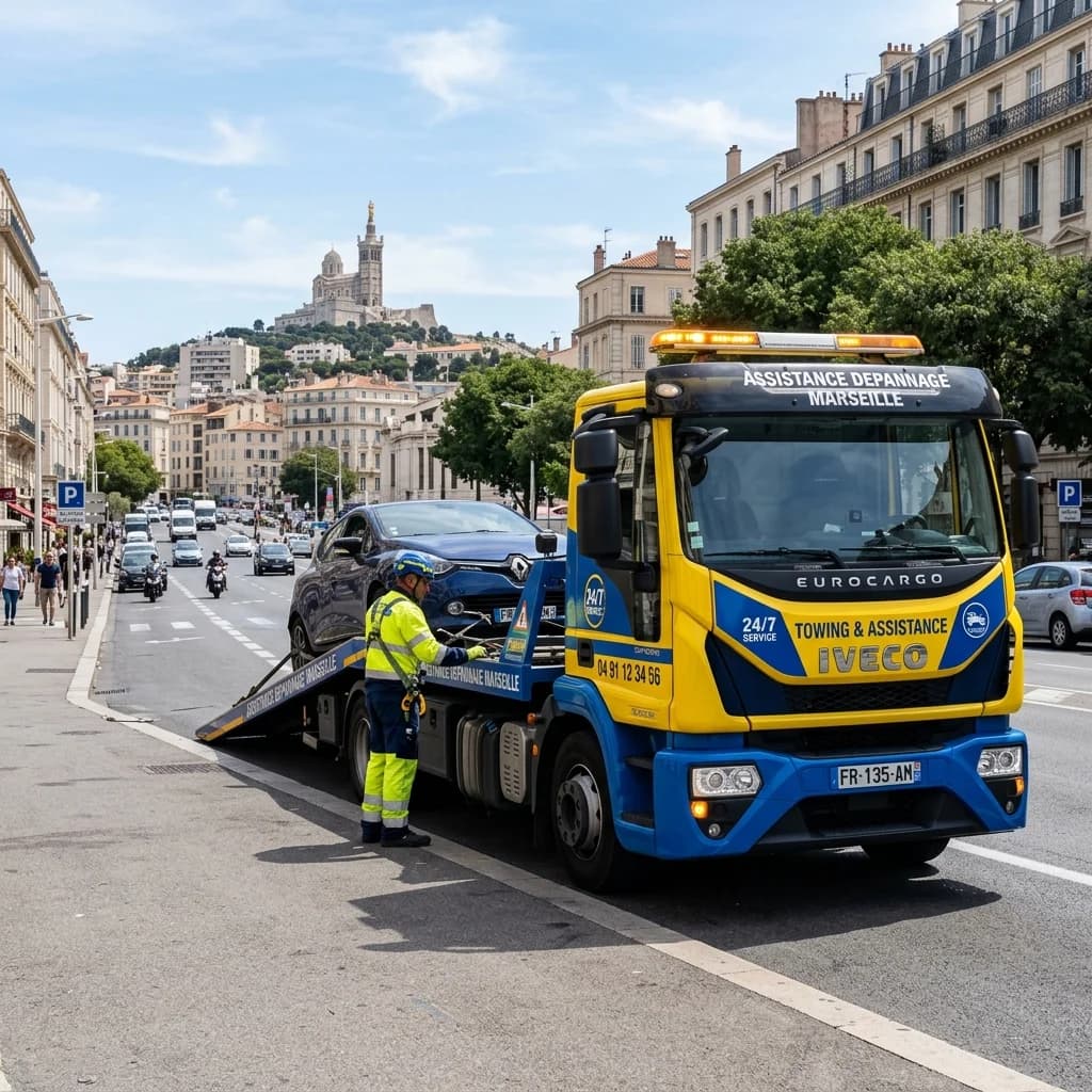 Remorquage voiture plateau dépanneuse Marseille — Remorquage13.fr